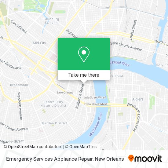 Emergency Services Appliance Repair map