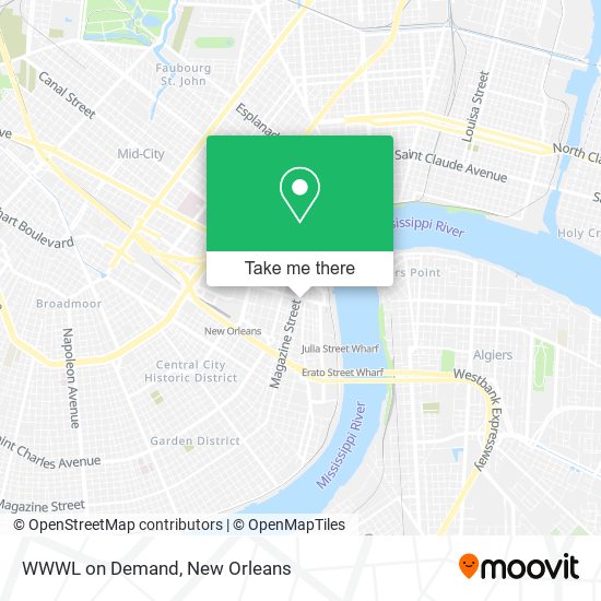 WWWL on Demand map