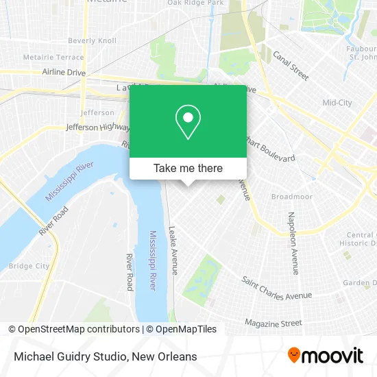 Michael Guidry Studio map
