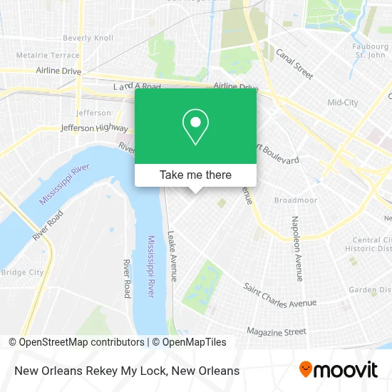 New Orleans Rekey My Lock map