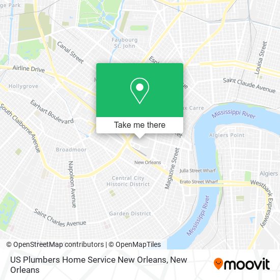 Mapa de US Plumbers Home Service New Orleans