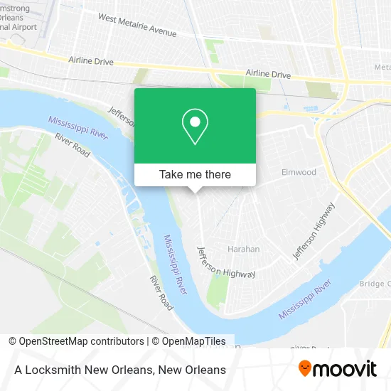 A Locksmith New Orleans map