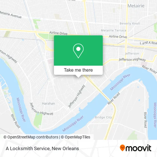 A Locksmith Service map