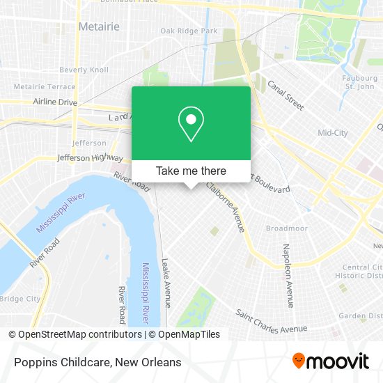 Poppins Childcare map