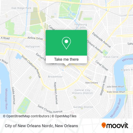 Mapa de City of New Orleans Nordc