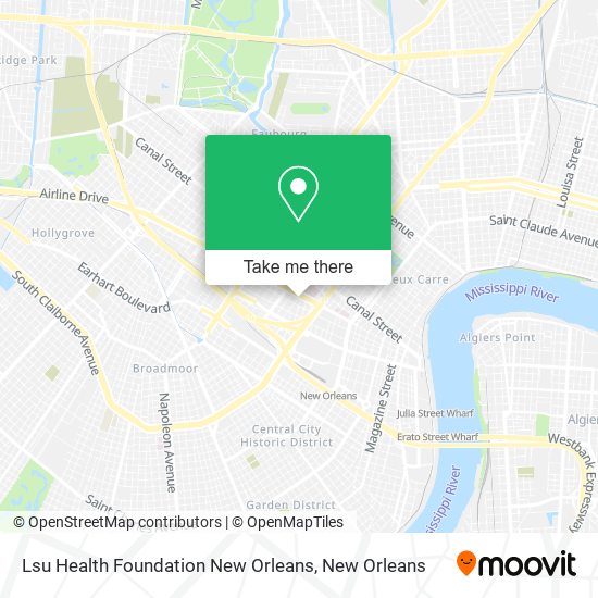 Lsu Health Foundation New Orleans map