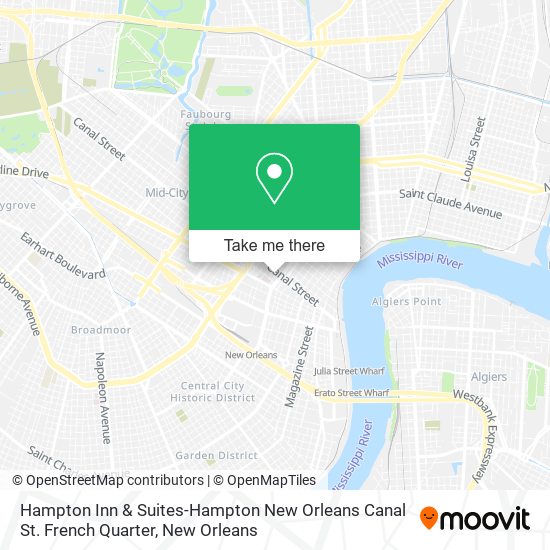 Mapa de Hampton Inn & Suites-Hampton New Orleans Canal St. French Quarter