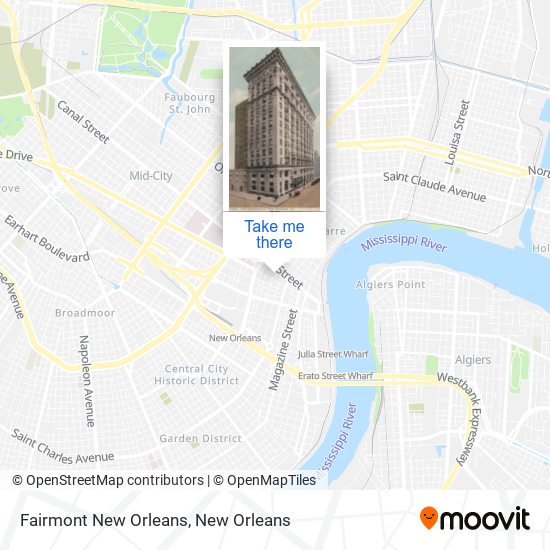 Fairmont New Orleans map