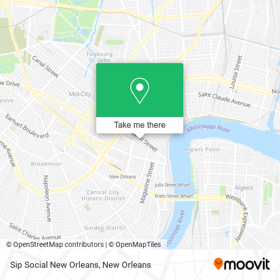 Mapa de Sip Social New Orleans