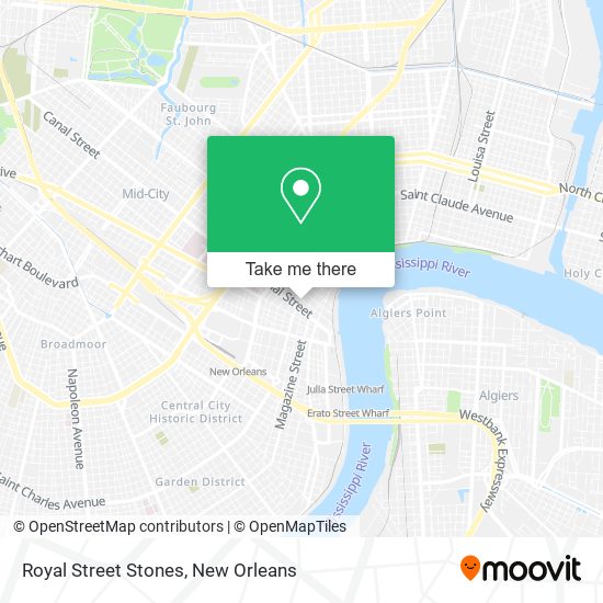 Royal Street Stones map