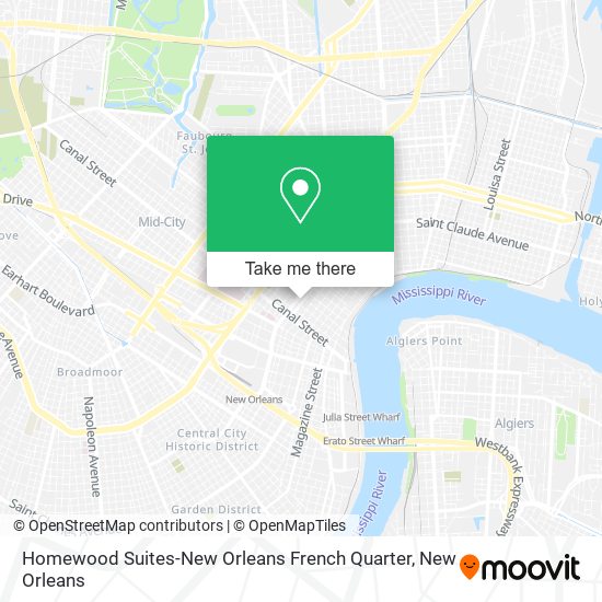 Homewood Suites-New Orleans French Quarter map