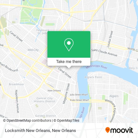 Locksmith New Orleans map