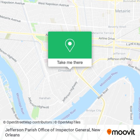 Mapa de Jefferson Parish Office of Inspector General