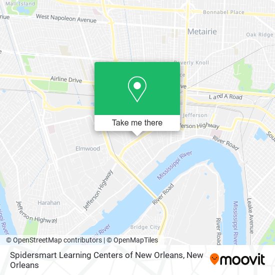 Spidersmart Learning Centers of New Orleans map
