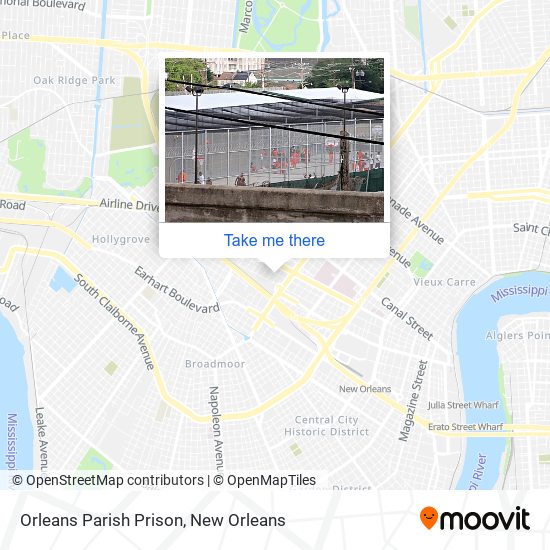 Mapa de Orleans Parish Prison