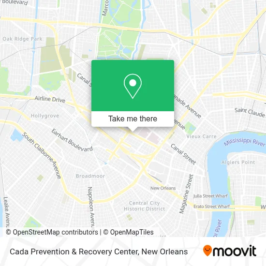 Cada Prevention & Recovery Center map