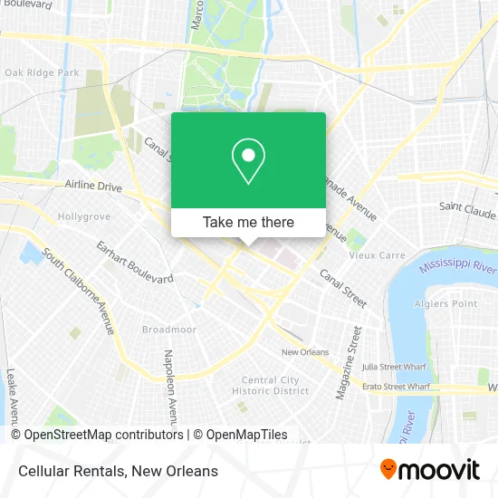 Cellular Rentals map