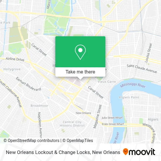 New Orleans Lockout & Change Locks map