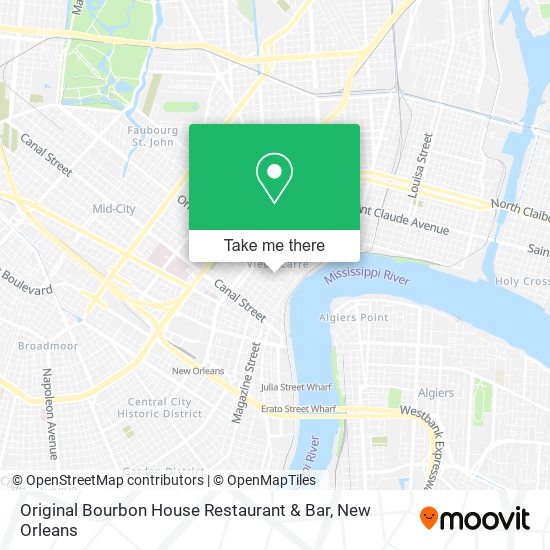 Mapa de Original Bourbon House Restaurant & Bar