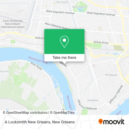 A Locksmith New Orleans map