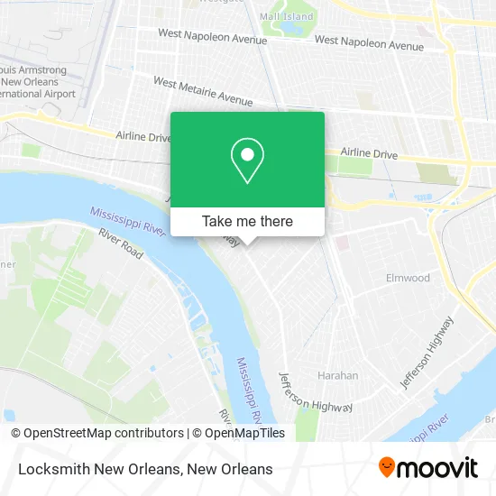 Locksmith New Orleans map