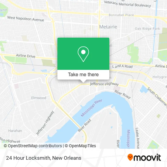 24 Hour Locksmith map