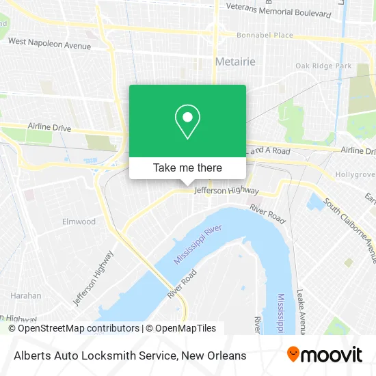 Alberts Auto Locksmith Service map