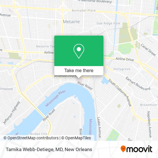 Tamika Webb-Detiege, MD map