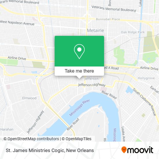 Mapa de St. James Ministries Cogic