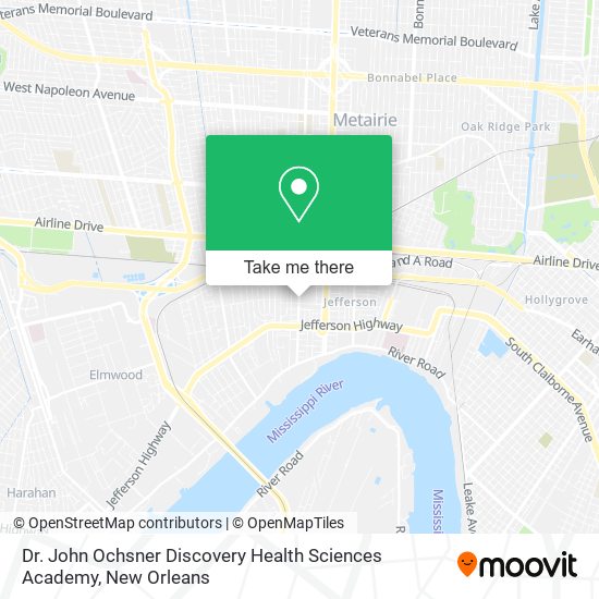 Dr. John Ochsner Discovery Health Sciences Academy map