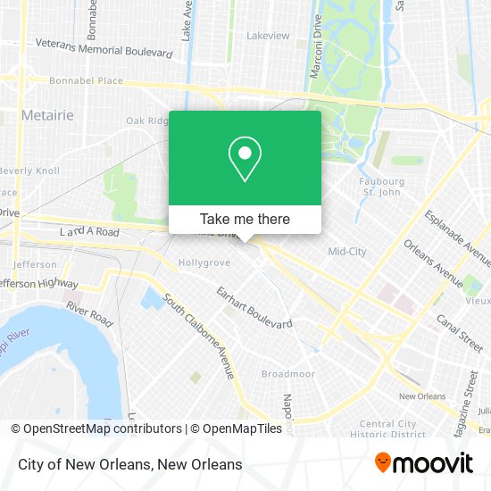 City of New Orleans map