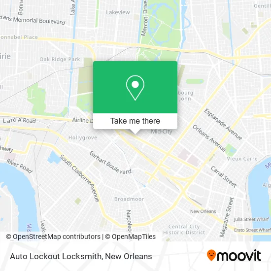 Auto Lockout Locksmith map