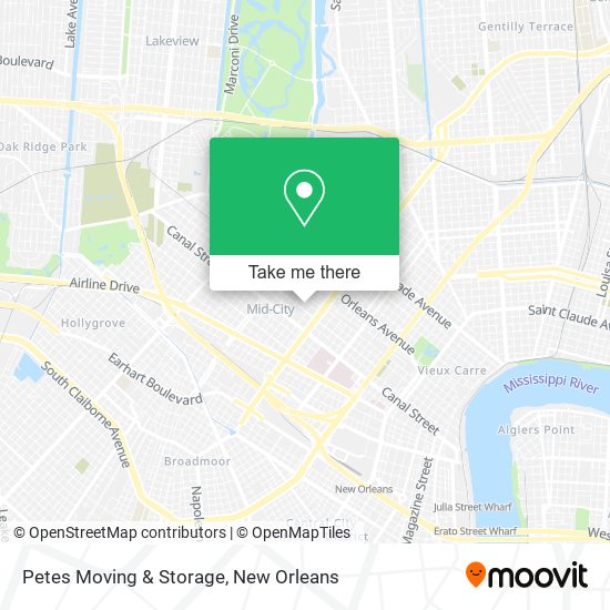 Petes Moving & Storage map