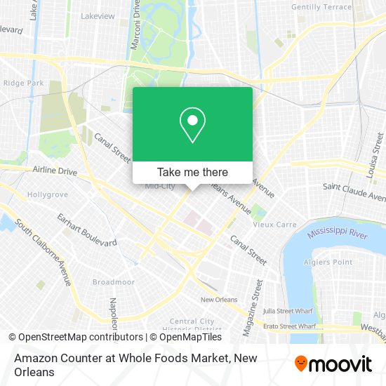 Amazon Counter at Whole Foods Market map