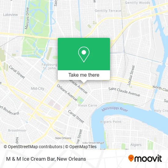 M & M Ice Cream Bar map