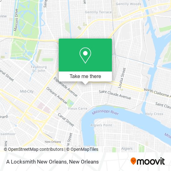 Mapa de A Locksmith New Orleans