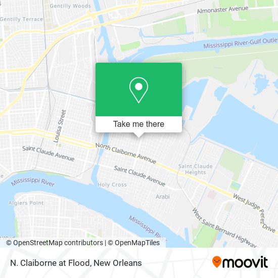 N. Claiborne at Flood map