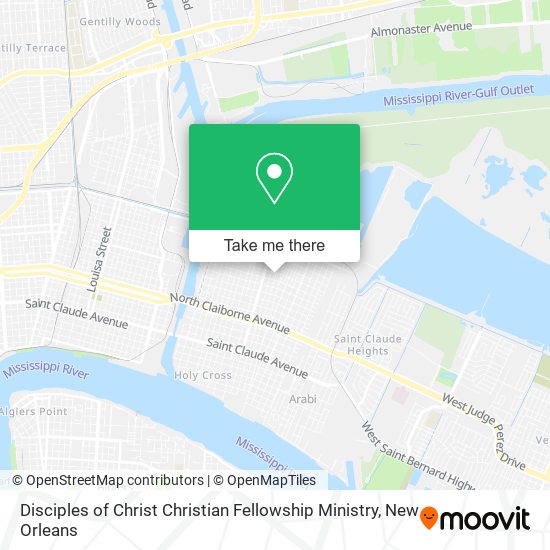 Disciples of Christ Christian Fellowship Ministry map