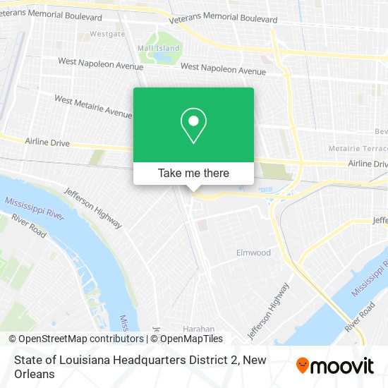Mapa de State of Louisiana Headquarters District 2