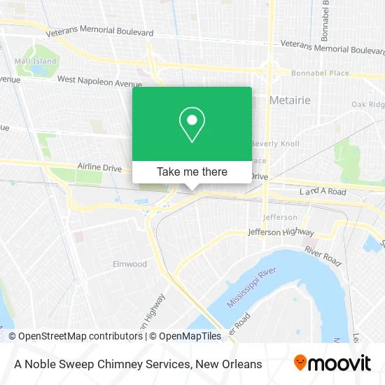 A Noble Sweep Chimney Services map