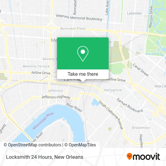 Locksmith 24 Hours map