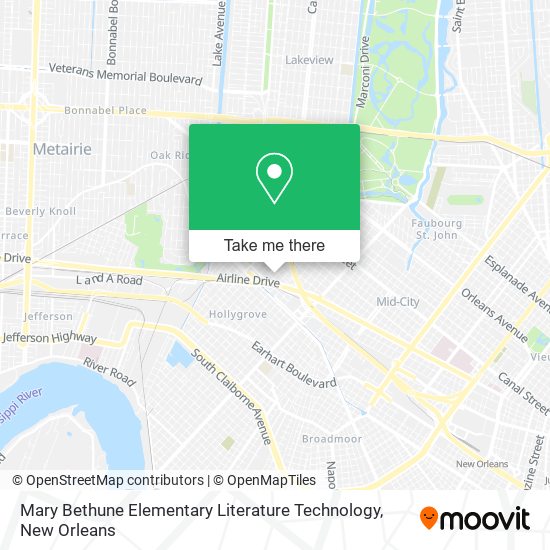 Mapa de Mary Bethune Elementary Literature Technology