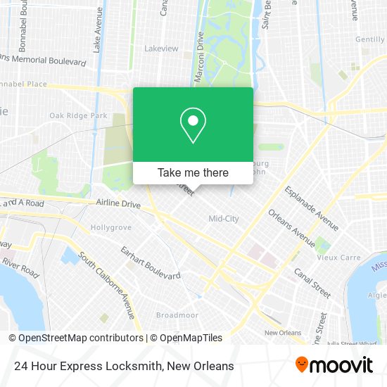 24 Hour Express Locksmith map