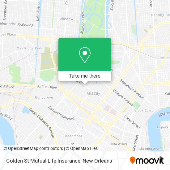 Golden St Mutual Life Insurance map