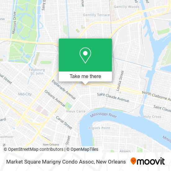 Market Square Marigny Condo Assoc map