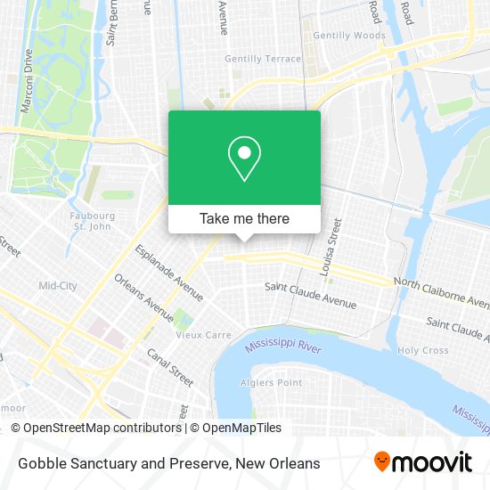 Gobble Sanctuary and Preserve map