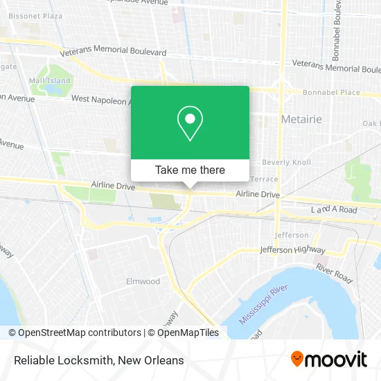 Reliable Locksmith map