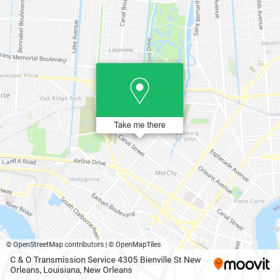 Mapa de C & O Transmission Service 4305 Bienville St New Orleans, Louisiana