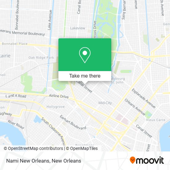 Mapa de Nami New Orleans