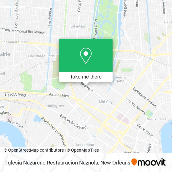 Mapa de Iglesia Nazareno Restauracion Naznola